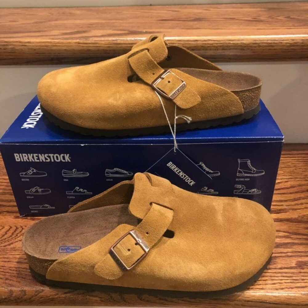 Birkenstock Boston suede clogs